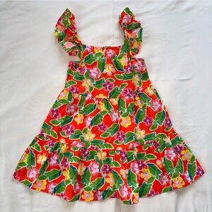 New no tags. 100% cotton Tropical Print Dress.